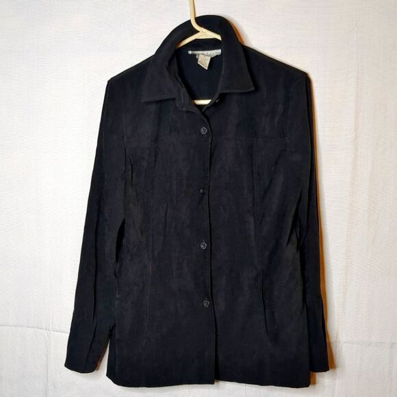 Norton Velour Button Up Jacket Women's Size 8 - Picture 1 of 7